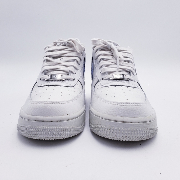 Nike Air Force 1 Low '07 Reflective Mini Swoosh Football Grey Size 8 With Box - Picture 2 of 11